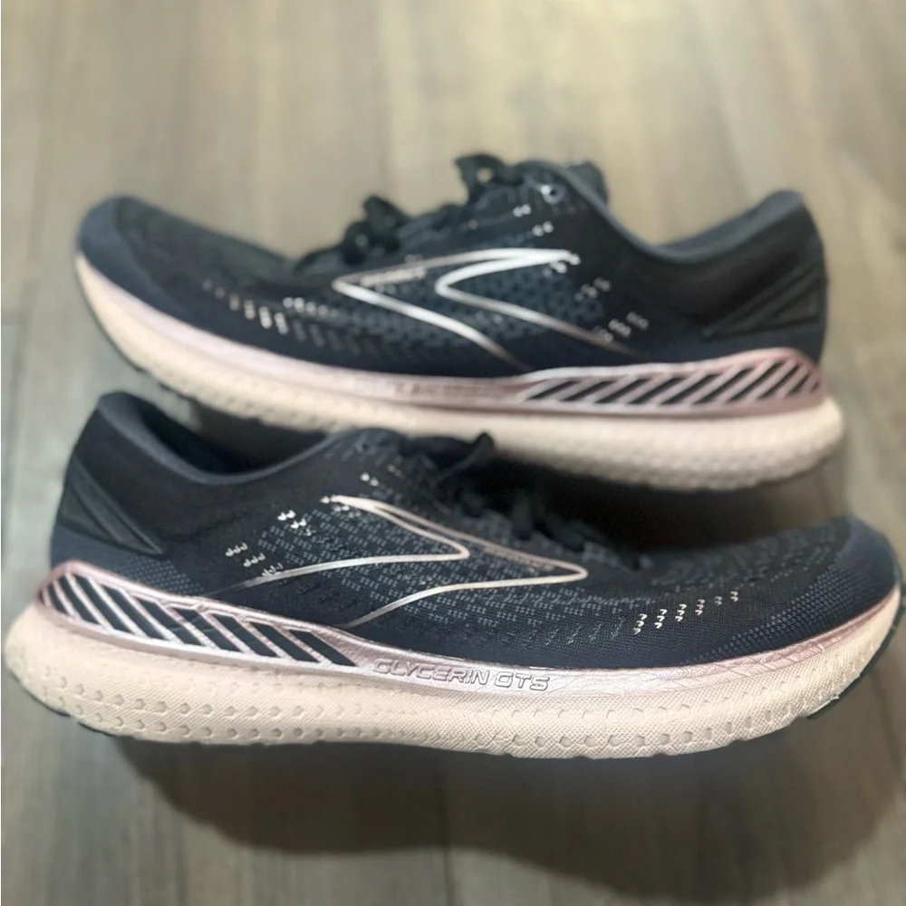 Brooks Glycerin GTS 19 Womens 12 Black Stability Running Shoes